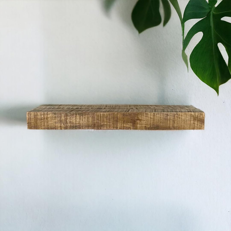 Millwood Pines Chyral Mango Floating Shelf With Reclaimed Wood Wayfair